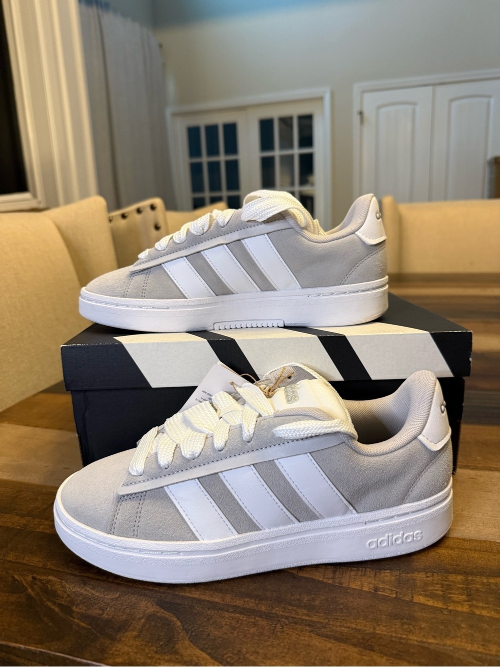 Adidas Grand Court Alpha 00s Grey Two / Cloud White Colorway Women 7.5